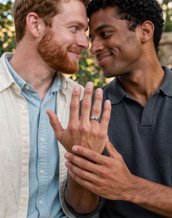 Ring close-up couple pose example