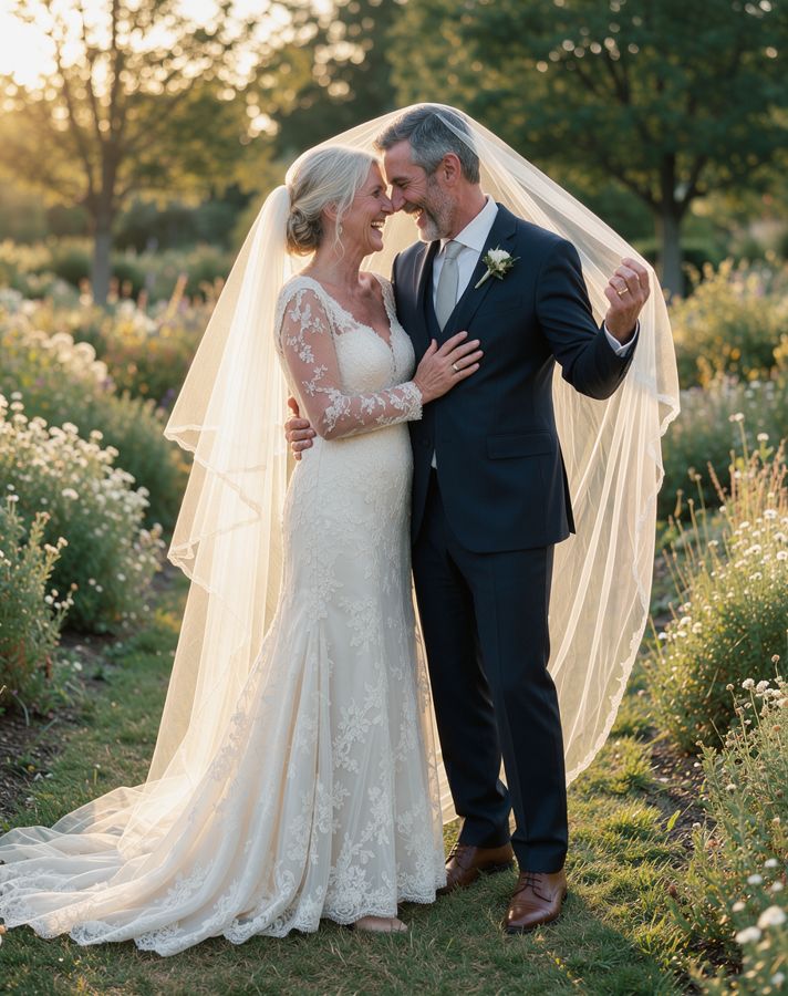 Under the veil couple pose example